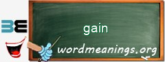 WordMeaning blackboard for gain